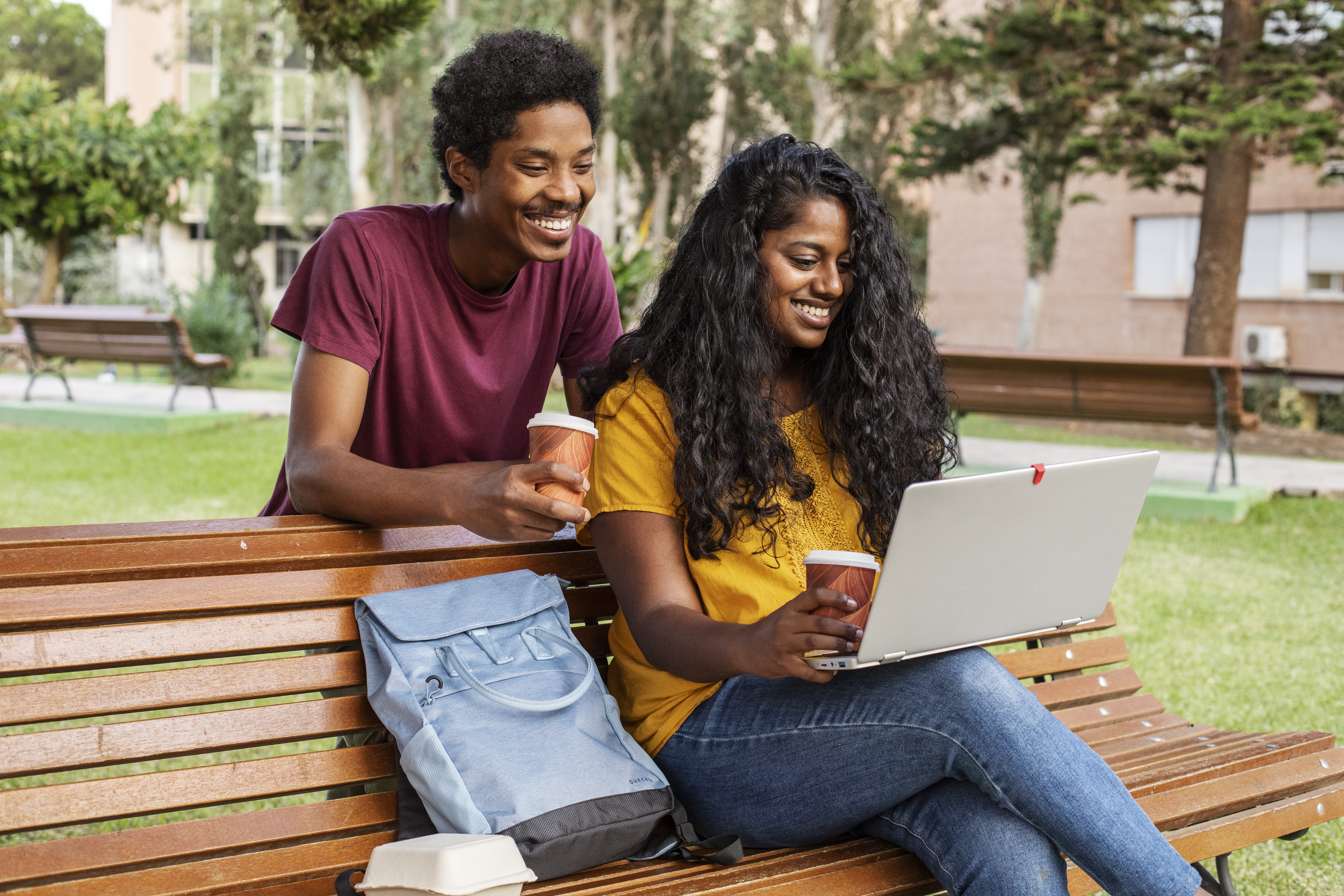 Students studying